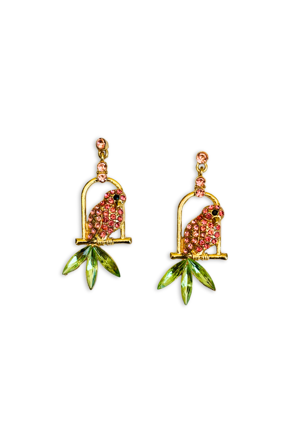 GEM BIRDCAGE EARRING