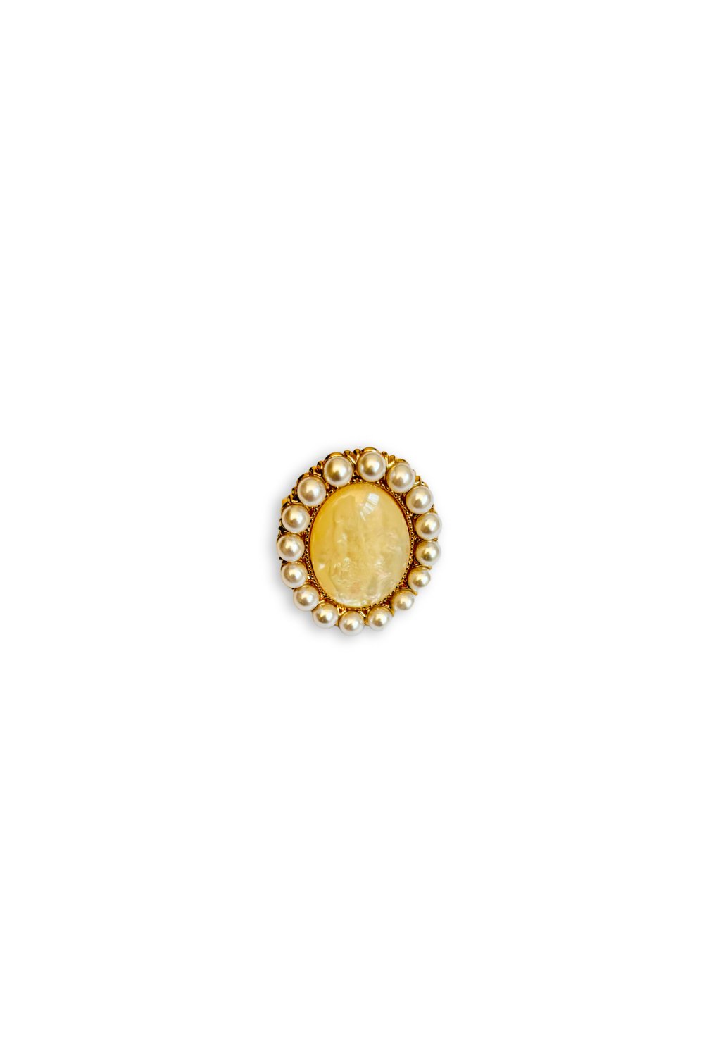 GILDED PEARL RING