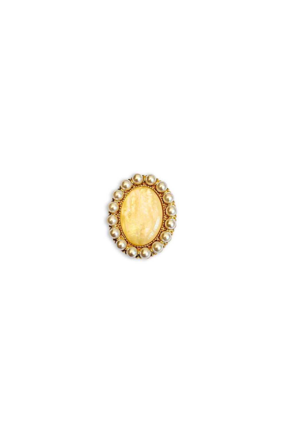 GILDED PEARL RING