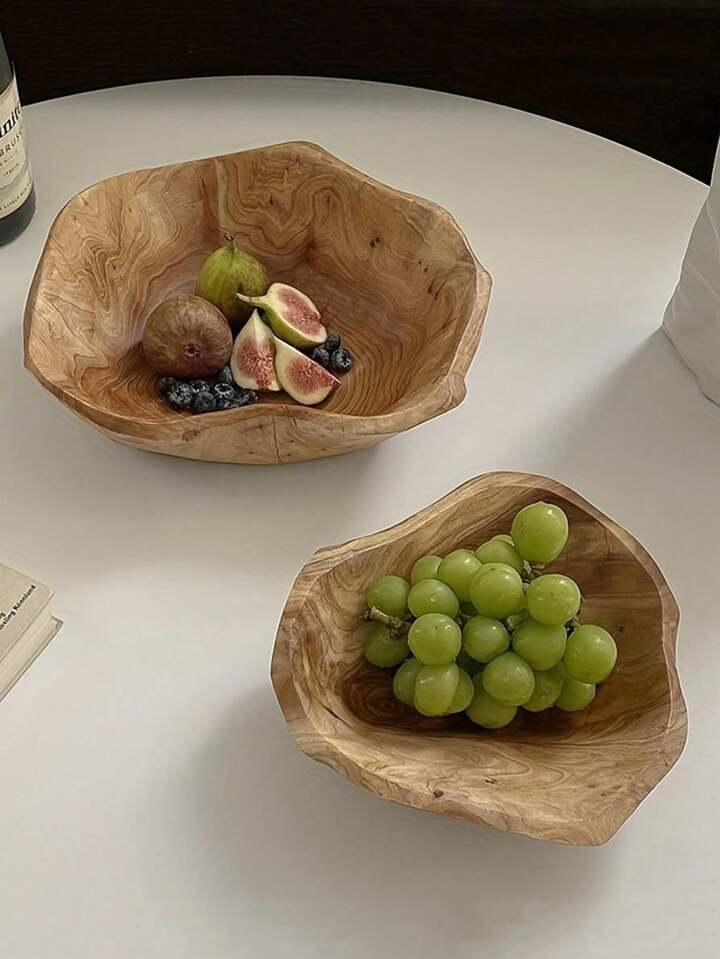 Natural Wood Irregular Bowl