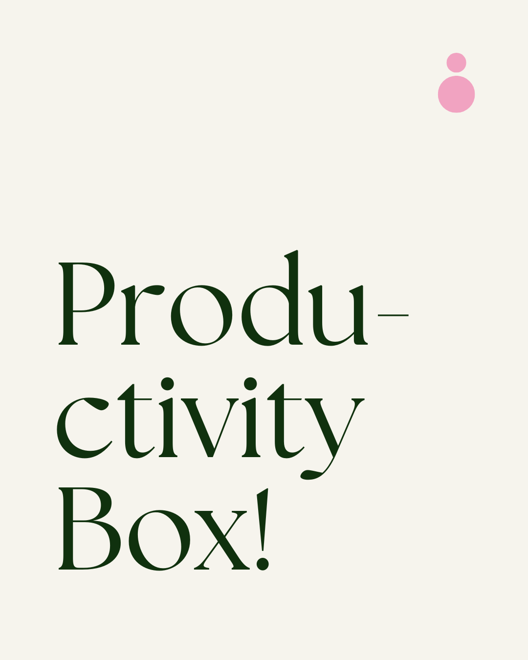 The Productivity Boost Box - Self Care Box