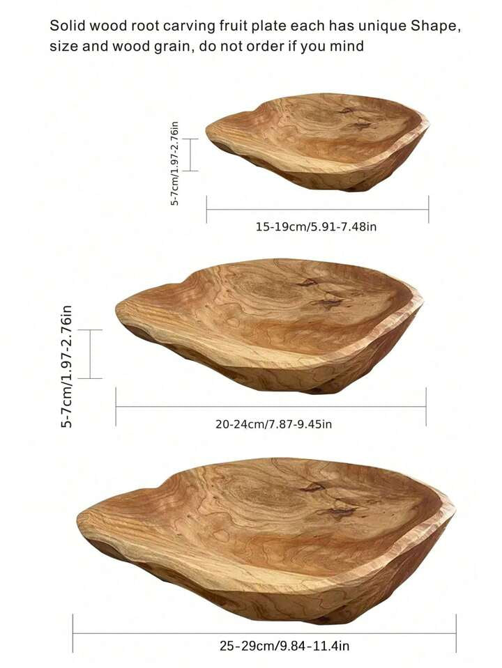 Natural Wood Irregular Bowl