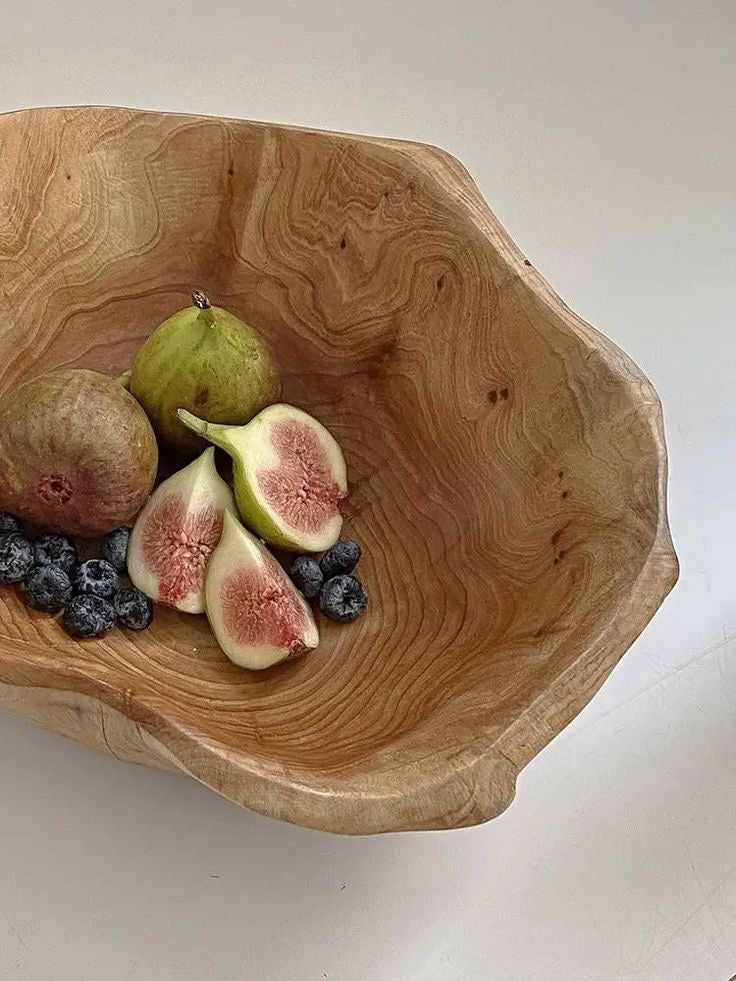 Natural Wood Irregular Bowl