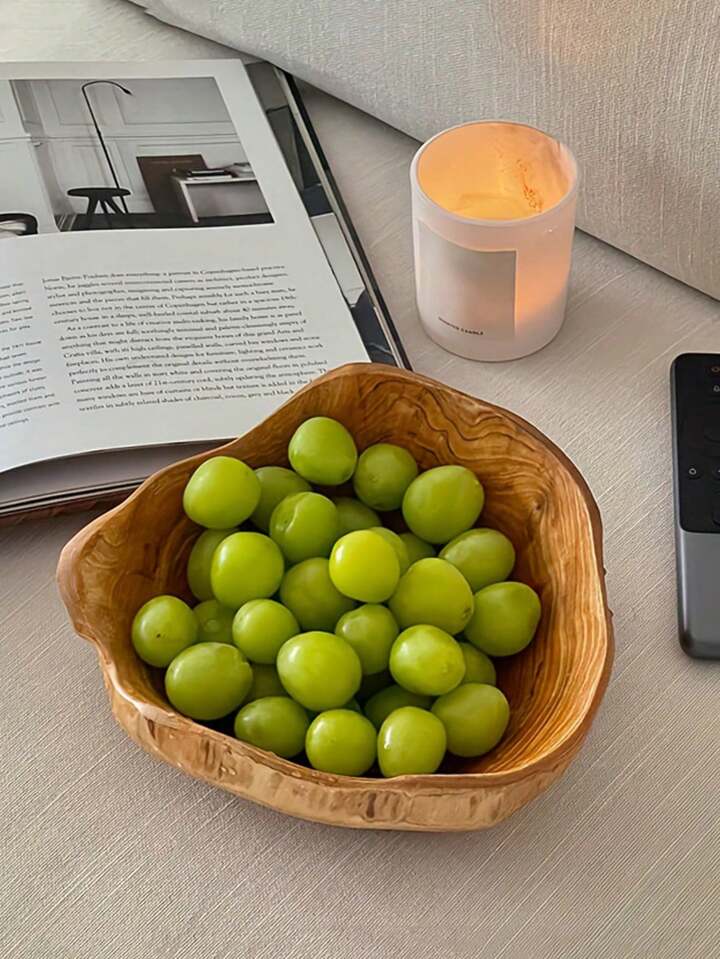 Natural Wood Irregular Bowl